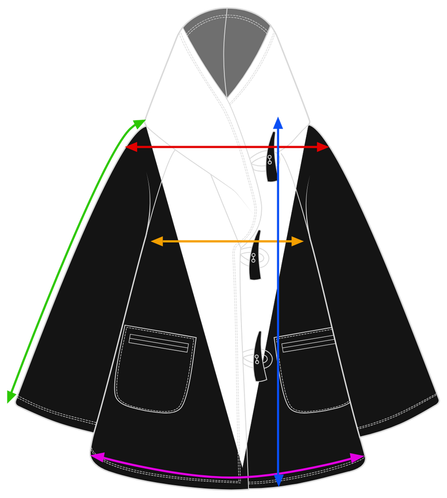 Measurement diagram for the Classic Cloak