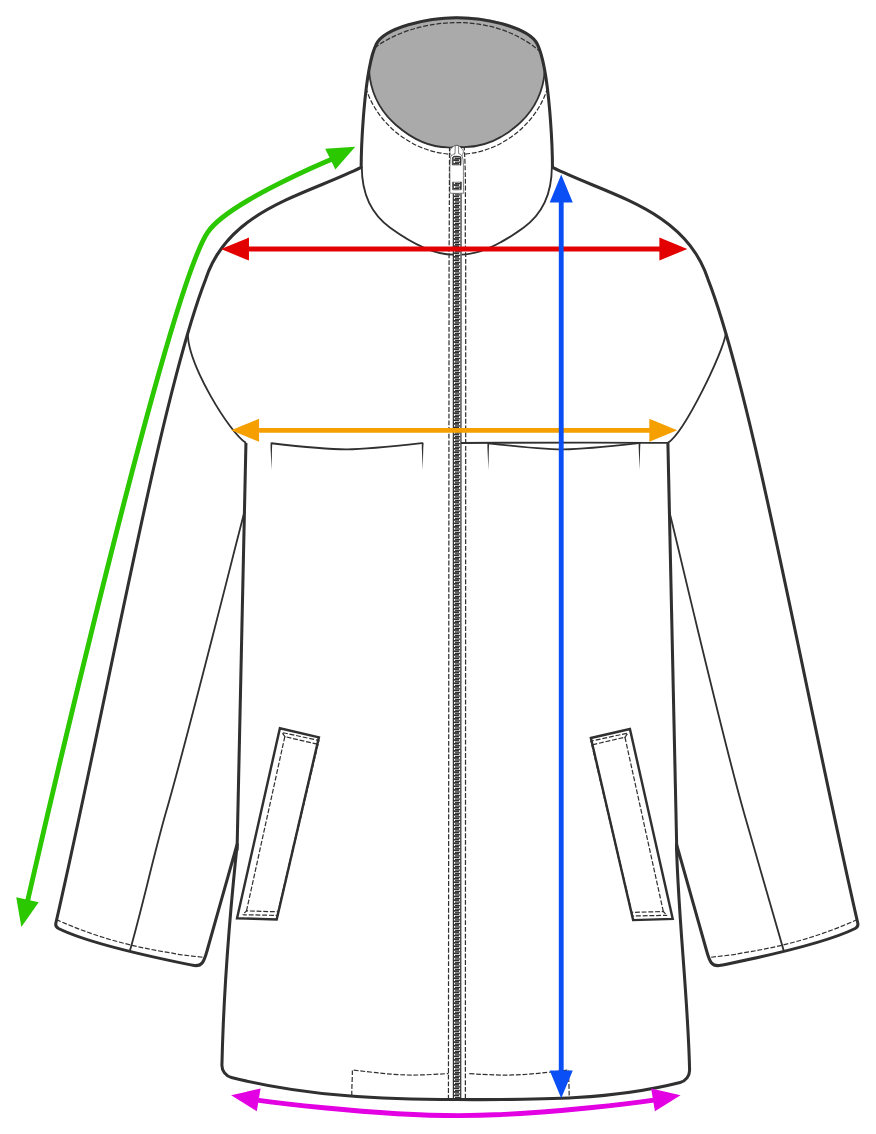 Measurement diagram for the Archer