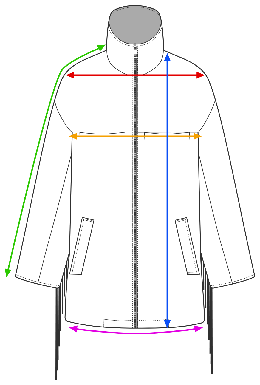 Measurement diagram for the Fringe Archer