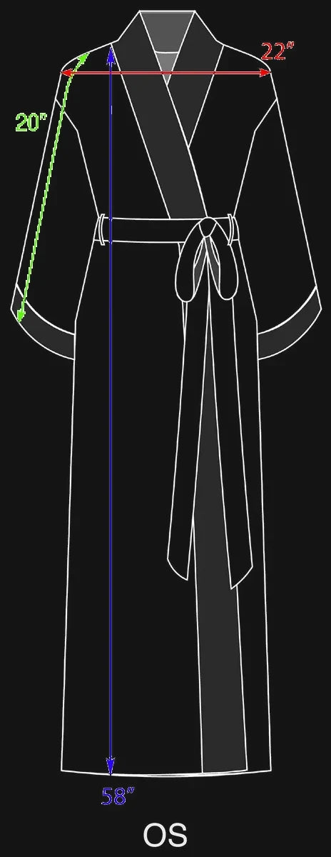 Measurement diagram for the Travelers Robe