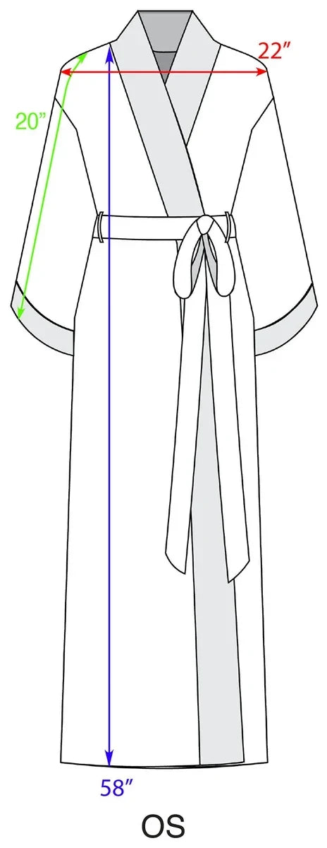 Measurement diagram for the Travelers Robe