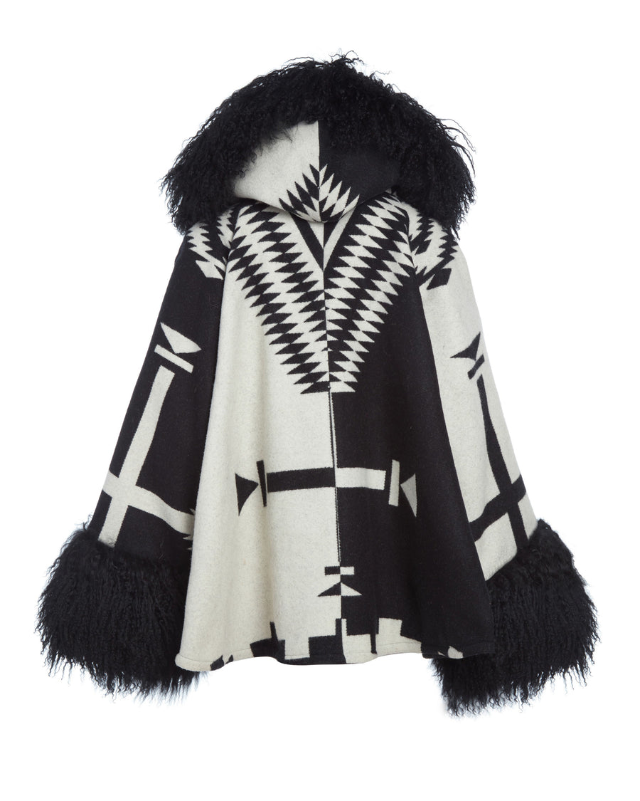 The Riddler Shearling Cloak, view 2