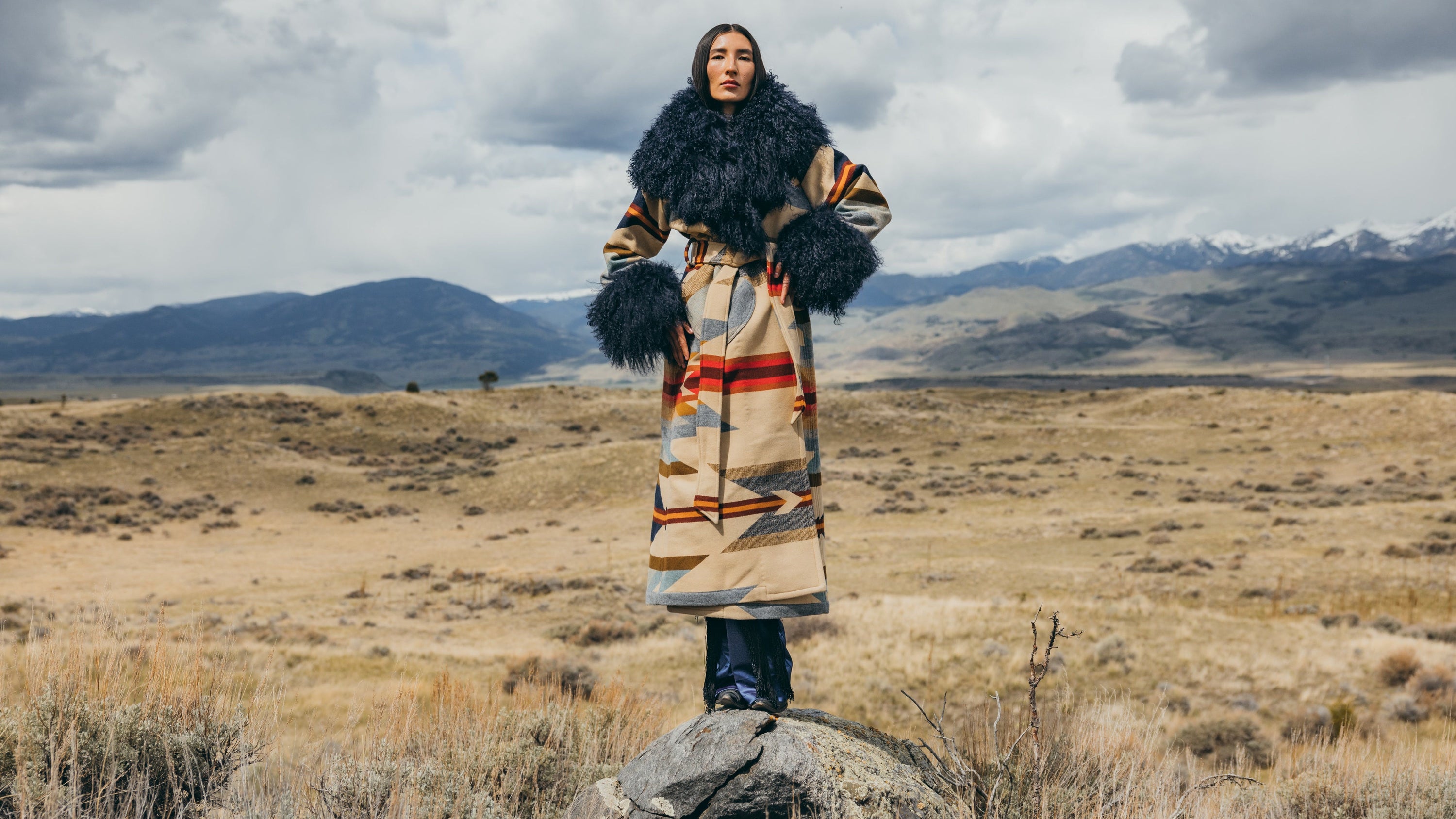 Wyeth Trail Shearling Duster