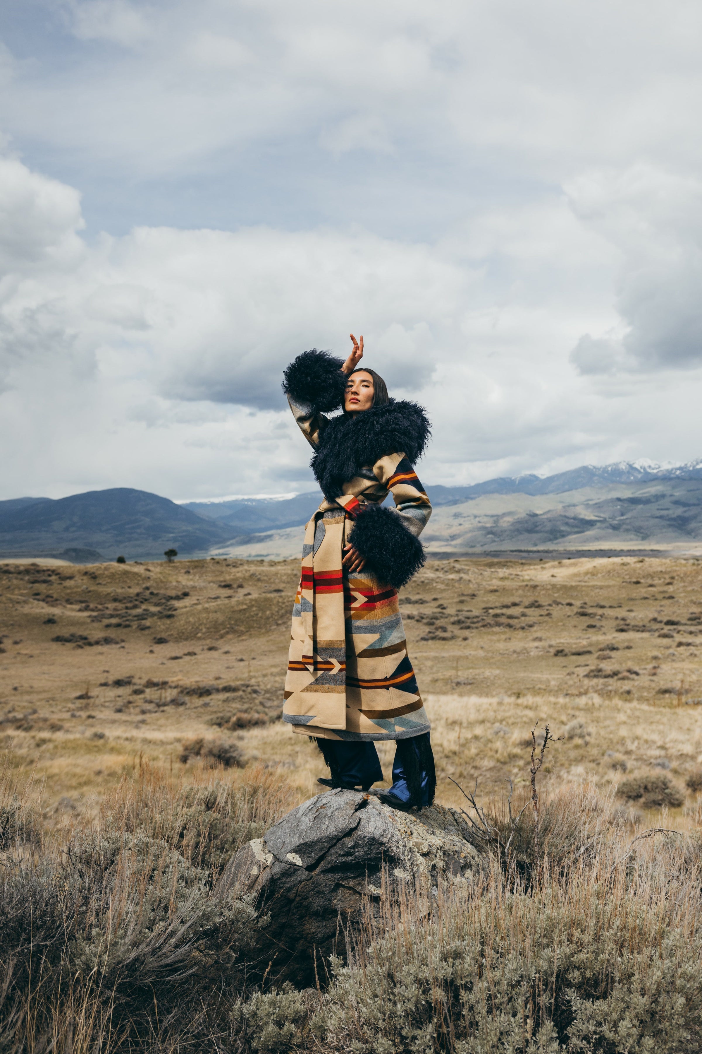 Wyeth Trail Shearling Duster