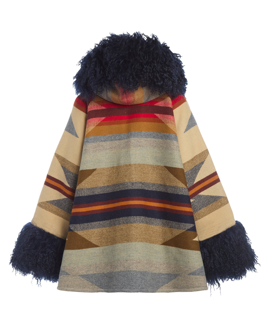 Wyeth Trail Shearling Cloak, view 2