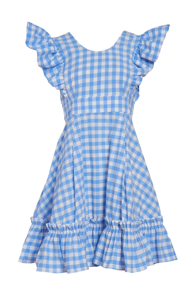 Blue Gingham Quinoa Dress