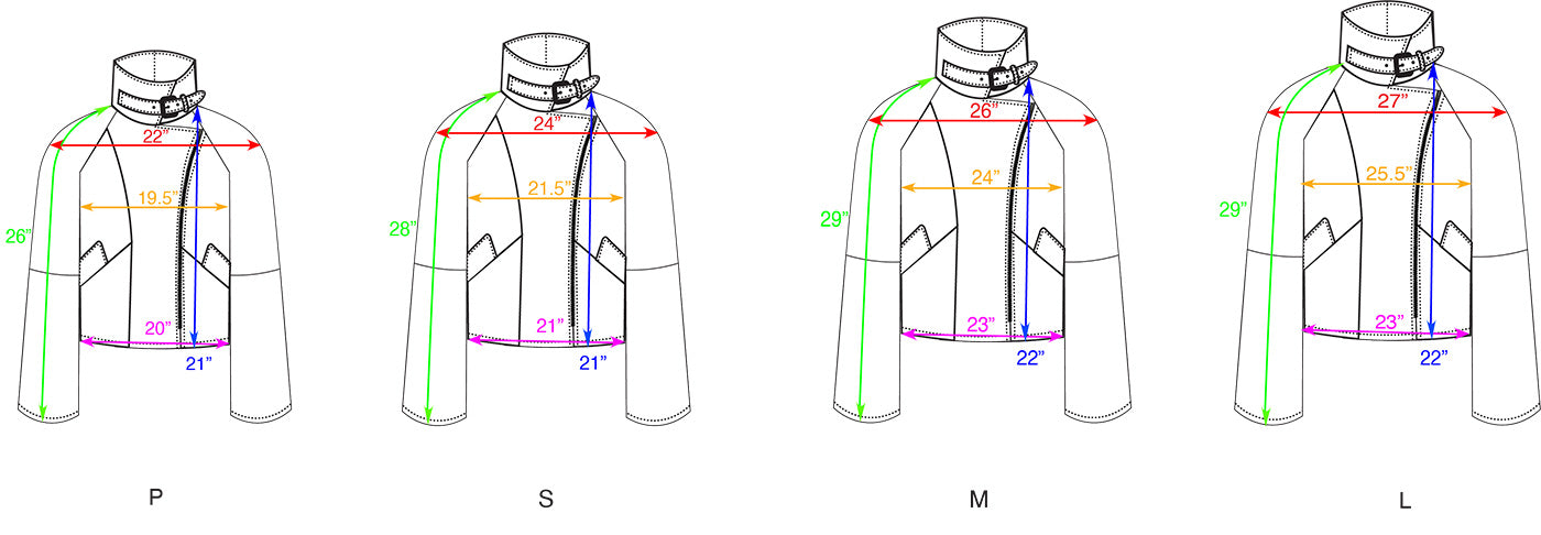 Betty & Vera Aviator Size Guide